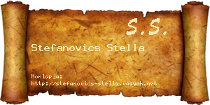Stefanovics Stella névjegykártya
