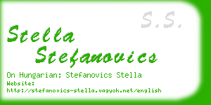 stella stefanovics business card